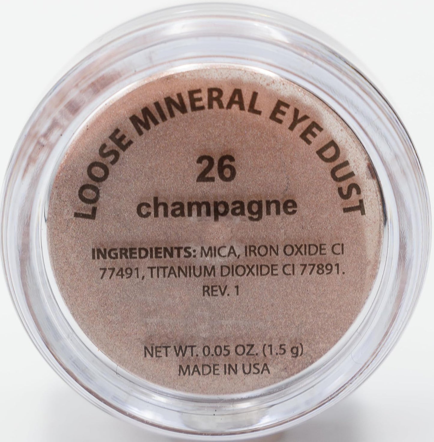 Champagne Light Gold Metallic Bronze Nude Beige Single Loose Powder Eyeshadow; Vegan, Talc & Paraben Free, No Animal Testing & Cruelty Free
