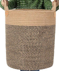 Jute Laundry Hamper Large Woven Rope Storage Basket with Handles 20' Height Tall 83L,Laundry Basket Decorative Basket for Living Room,Pillows,Clothes, 18'Wx20'H