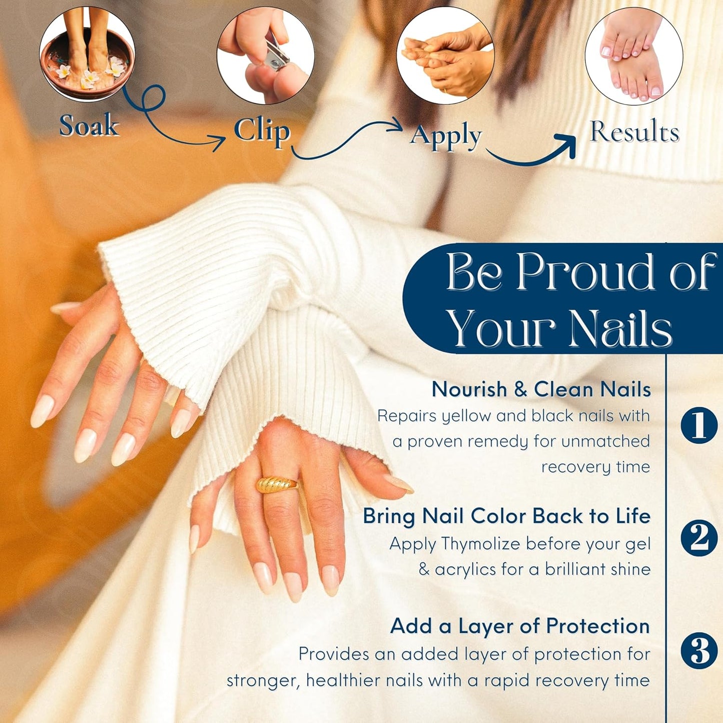 Thymolize Nail Repair for Damaged Nails | Thick Ingrown Toenail Treatment Care | Nail Whitener for Yellow Nails and Nail Biting | A Nail Treatment for Weak and Damaged Nails | 2 Pack