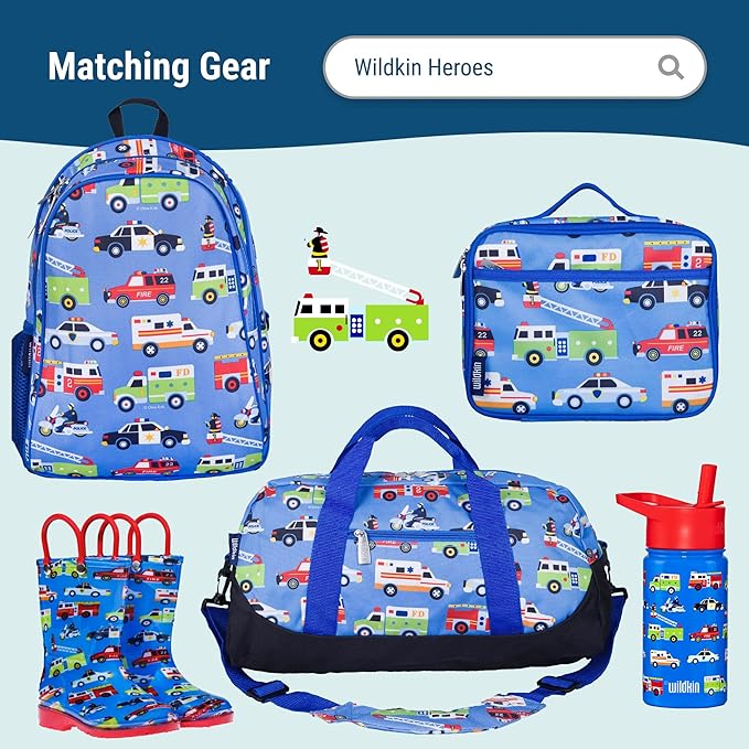 Wildkin Kids Original Nap Mat – Cozy Kids Sleep Mat with Pillow, Ideal for School & Travel - Heroes